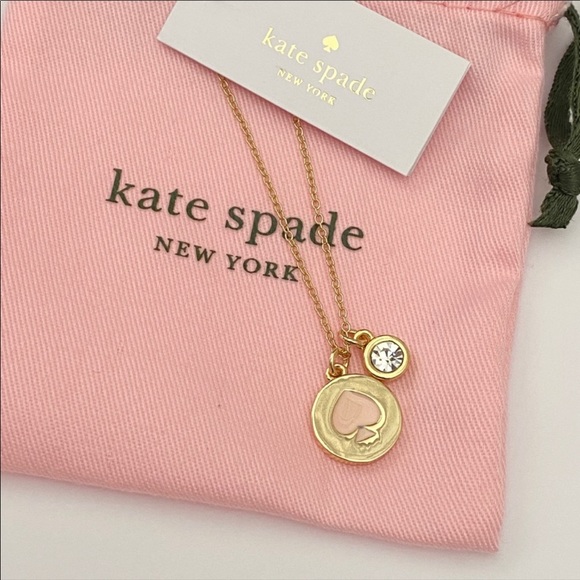 Kate spade pink spade necklace - Picture 2 of 6